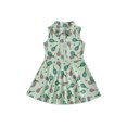 thumbnail image 1 of BemeyourBBs Girls A-line Dress Sleeveless Turn Down Collar Zip Up Golf Print Dress, 1 of 9
