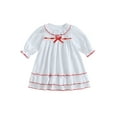 thumbnail image 1 of BemeyourBBs Girls Long Sleeves Nightgowns Bow Doll Collar A-Line Pajama Dress, 1 of 9