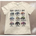thumbnail image 1 of BemeyourBBs God Says I Am Toddler Baby Boy Summer Outfit Kids Baby Boy Christening Clothes Short Sleeve Vehicle Letters Print Summer T Shirt Tops Clothes, 1 of 2