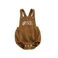 thumbnail image 1 of BemeyourBBs Infant Baby Boys First Birthday Outfit 1st Years Old Birthday Clothes Corduroy Rompers Overalls Bear Planet Sun Rugby Embroidery Buttons Sleeveless Bodysuits Jumpsuits Playsuit, 1 of 9