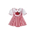 thumbnail image 1 of BemeyourBBs Infant Baby Girl Strawberry Outfits Summer Gingham Plaid Romper Dress Short Sleeve Embroidery Dress Bodysuit Newborn Playsuit Clothes, 1 of 9