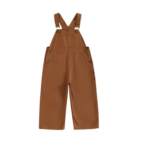 BemeyourBBs Kid Denim Pants Overalls Solid Sleeveless Adjustable Strap Romper