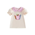 thumbnail image 1 of BemeyourBBs Kids Baby Girl 100 Days Back to School Dress Summer Spring Fall Clothes Toddler Girls Pre Kindergarten Outfits Short Sleeve Plaid Doll Collar Apple Ruler Embroidered Dress, 1 of 9