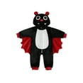 thumbnail image 1 of BemeyourBBs Kids Bat Costume, Long Sleeve Patchwork Hooded Cosplay Jumpsuit, 1 of 6