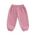 thumbnail image 1 of BemeyourBBs Kids Girls Boys Jogger Pants Loose Plaid Print Elastic Waist Trousers, 1 of 9