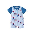 thumbnail image 1 of BemeyourBBs Kids Toddler Baby Boy 4th of July Swimsuit Independent Day One Piece Swimsuit Infant Boy Bathing Suit Short Sleeve Rash Guard American Flag Popsicle Swimwear Summer Beachwear, 1 of 9