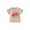 thumbnail image 1 of BemeyourBBs Kids Toddler Baby Girl Boy Birthday T-shirt Outfit My 1st 2nd 3rd Years Old Birthday Clothes Short Sleeve Embroidery Letters Train Summer Casual Pullover Tee Shirt Tops, 1 of 9