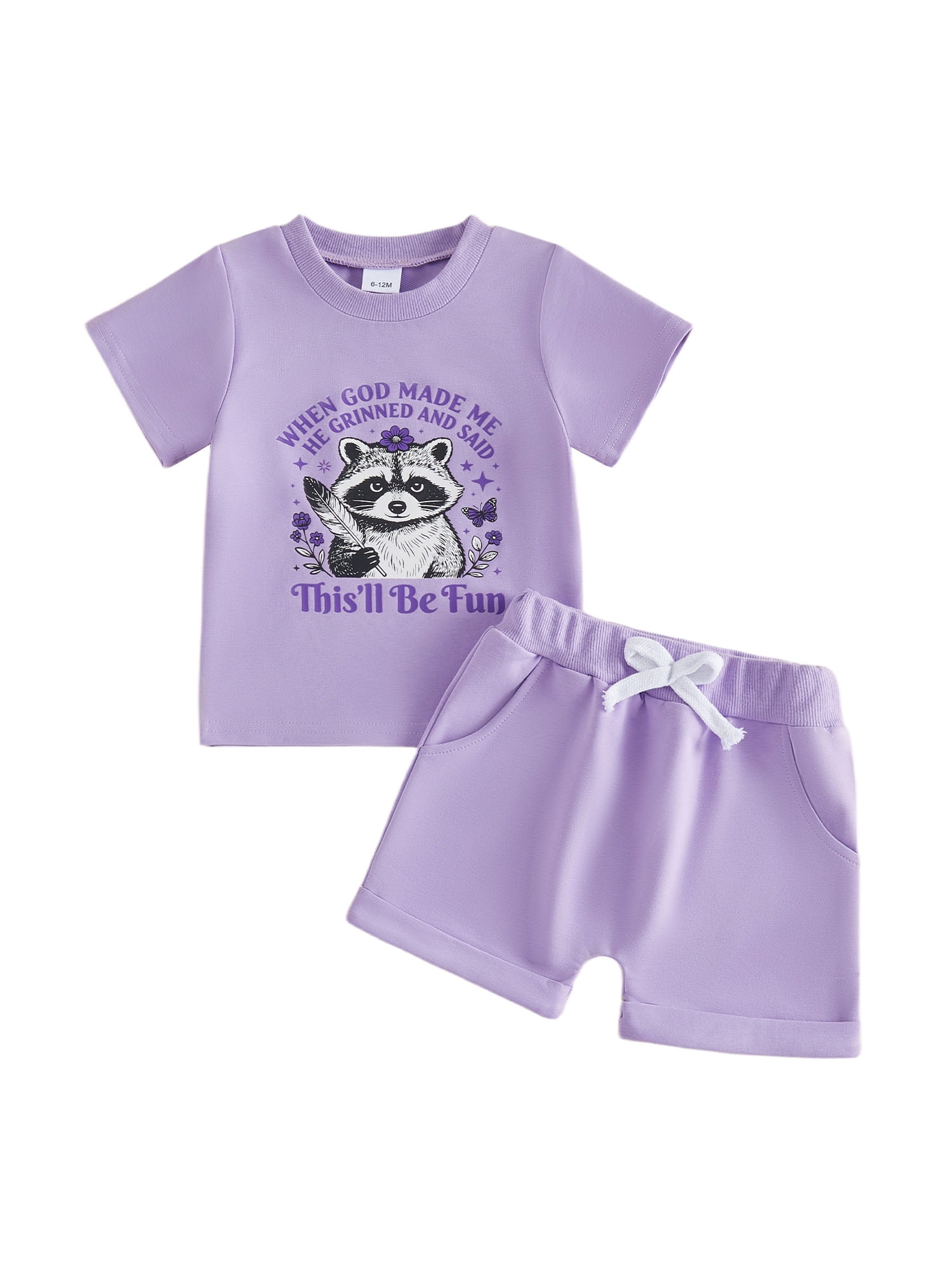 Kid Crew Raccon BemeyourBBs Kids Toddler Baby Girls Summer Clothes Infant Baby Girl ...