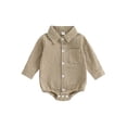thumbnail image 1 of BemeyourBBs Newborn Baby Boy Girl Plaid Gingham Bubble Romper Shirt Infant Baby Boys Spring Summer Fall Winter Clothes Lapel Neck Long Sleeve Button Down Dress Shirt Romper Bodysuit, 1 of 9