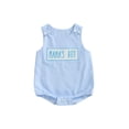 thumbnail image 1 of BemeyourBBs Newborn Baby Boy Mothers Day Outfit Summer Bubble Romper Overalls Mama's Boy Letter Embroidery Plaid Print Sleeveless Round Neck Jumpsuit Playsuit Bodysuit, 1 of 9