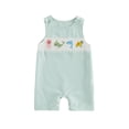 thumbnail image 1 of BemeyourBBs Newborn Baby Boy Summer Clothes Fishing Outfit Smocked Gingham Romper Overalls Shorts 0 3 6 12 18 Months Marine Life Embroidered Sleeveless One Piece Plaid Casual Jumpsuit, 1 of 9