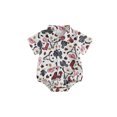 thumbnail image 1 of BemeyourBBs Newborn Baby Boys Cowboy Outfit Infant Summer Romper Shirt Clothes Cactus Horse Print Short Sleeve Lapel Button Down Bodysuit One Piece, 1 of 9