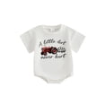 thumbnail image 1 of BemeyourBBs Newborn Baby Boys Summer Clothes Infant Baby Boys Football Outfit Bubble Romper Soccer in Tractor Print Short Sleeve Bodysuit Playsuit Jumpsuit, 1 of 9