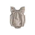 thumbnail image 1 of BemeyourBBs Newborn Baby Girl Boy Plaid Gingham Bubble Romper Infant Baby Summer Clothes Casual Loose Fit Crew Neck Flying Sleeve Bodysuit Playsuit Jumpsuit, 1 of 9