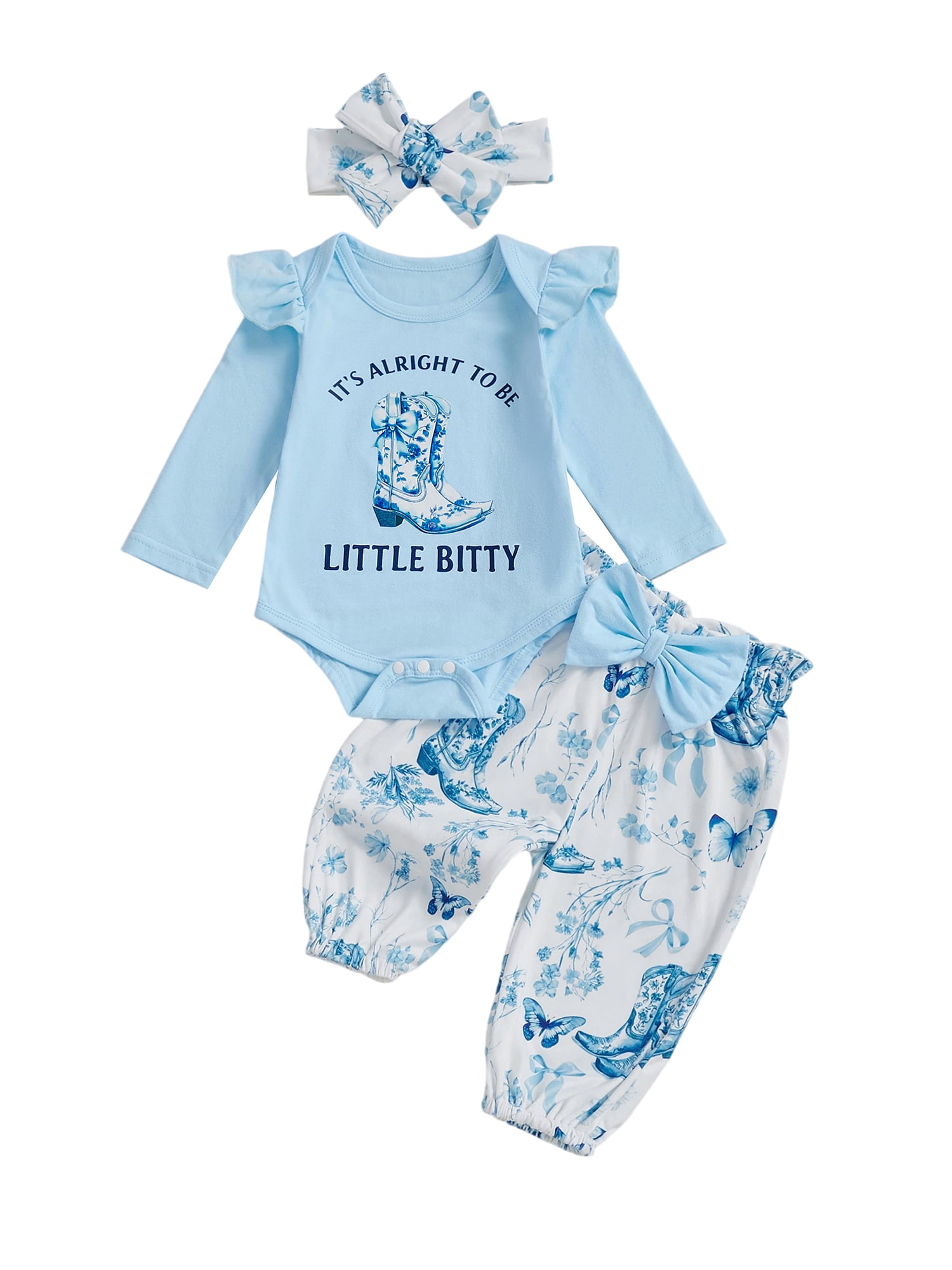 BemeyourBBs Newborn Baby Girl It's Alright To Be Little Bitty Outfits ...