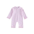 thumbnail image 1 of BemeyourBBs Newborn Baby Girl Pink One Piece Swimsuit Infant Girl Bathing Suit Flower Print Rash Guard Long Sleeve Zipper Ruffle Swimwear Summer Pool Beachwear, 1 of 9
