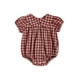 thumbnail image 1 of BemeyourBBs Newborn Baby Girls Summer Clothes Bubble Romper Outfit Puff Short Sleeve Peter Pan Doll Collar Bodysuit Jumpsuit Playsuit, 1 of 9