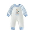 thumbnail image 1 of BemeyourBBs Newborn My First Easter Baby Boy Girl Easter Outfit Cute Bunny Romper Long Sleeve Rabbit FullLength Jumpsuit Fall Winter Spring Clothes, 1 of 9