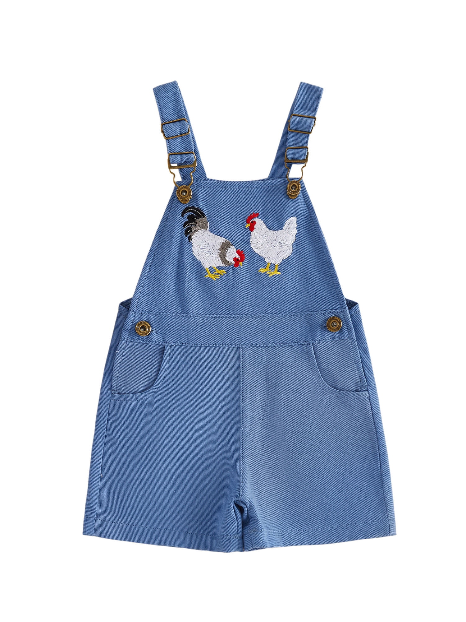 BemeyourBBs Toddler Baby Boy Girl Chicken Bib Overalls Shorts Kids ...
