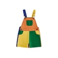 thumbnail image 1 of BemeyourBBs Toddler Baby Boy Girl Patchwork Overalls Shorts Kids Contrast Color Sleeveless Romper Jumpsuit with Adjustble Shoulder Strap Pockets 90s Clothes, 1 of 9