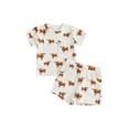thumbnail image 1 of BemeyourBBs Toddler Baby Boy Mallard Duck Outfit Infant Baby Boys Summer Clothes Short Sleeve Duck Cattle Print T Shirt Tops and Shorts Set Toddler Baby Boys Summer Outfit, 1 of 9