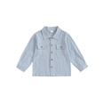thumbnail image 1 of BemeyourBBs Toddler Baby Boys Button Down Up Shirt Kids Dress Shirts Cotton Solid Spring Fall Winter Clothes Casual Long Sleeve Shirt With Chest Pockets, 1 of 9