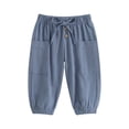 thumbnail image 1 of BemeyourBBs Toddler Baby Boys Girls Cotton Linen Harem Pants with Pockets Baggy Cargo Pants Barrel Pants Elastic Waist Balloon Long Pants Boho Muslin Basic Bottoms Hippie Baby Clothes, 1 of 9