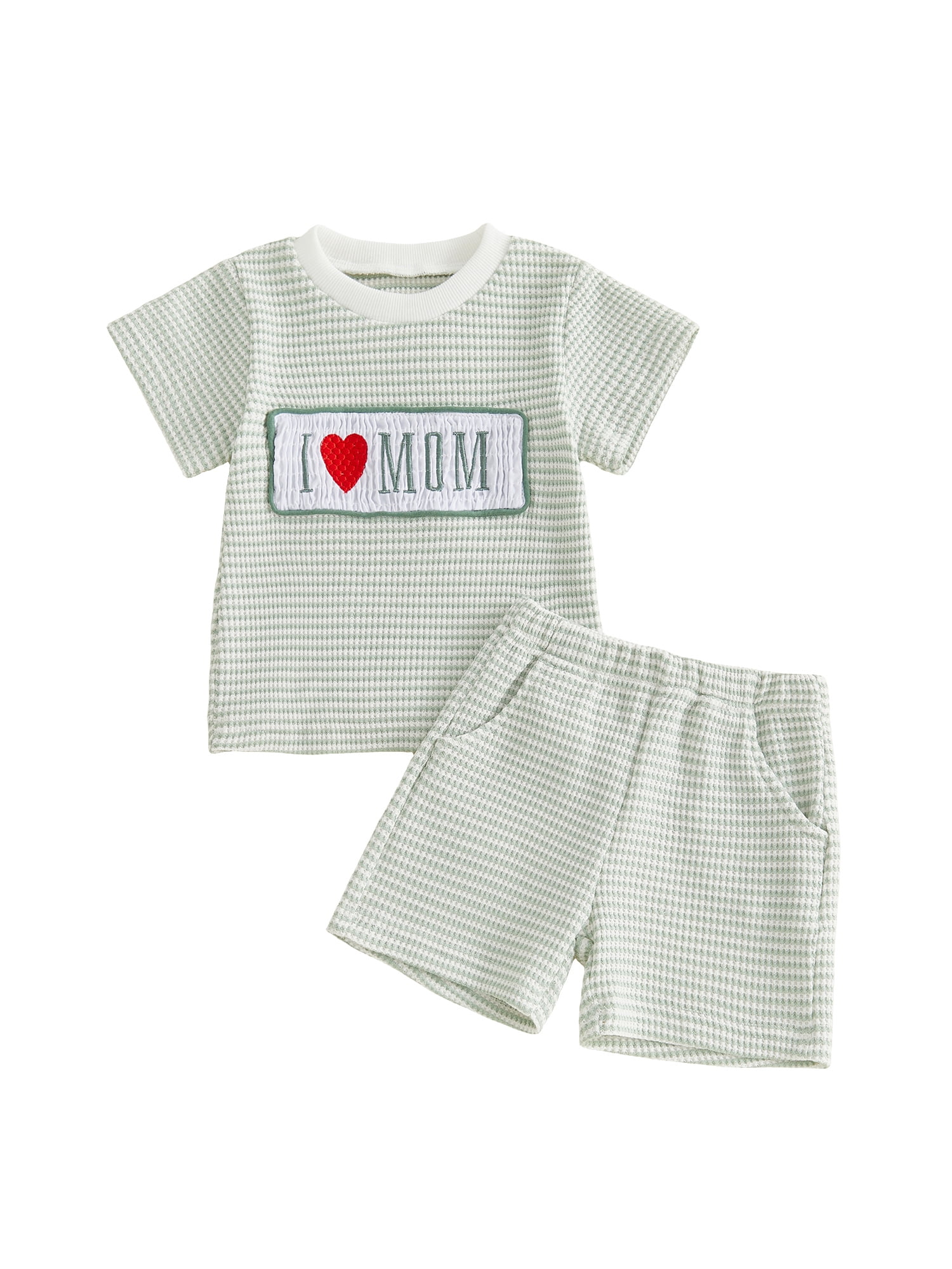 BemeyourBBs Toddler Baby Boys Summer Clothes Mothers Day Outfit I love ...
