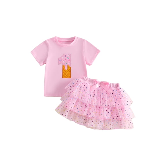 BemeyourBBs Toddler Baby Girl Birthday Outfits 1 2 3 4 Birthday Summer ...