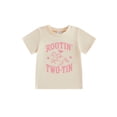 thumbnail image 1 of BemeyourBBs Toddler Baby Girl Boy 2nd Birthday T Shirts 2 Years Old Birthday T Shirt Western Toddler Baby Cowgirl Cowboy Outfit Rootin Two-tin Letters Riding Horse Summer Short Sleeve Birthday Shirt, 1 of 9