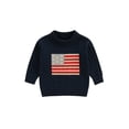 thumbnail image 1 of BemeyourBBs Toddler Baby Girl Boy 4th of July Outfit Spring Fall Winter Knit USA Flag Sweater Patriot Independent Day Clothes Newborn Infant Long Sleeve Crewneck Warm Sweaters Jumper Pullover Top, 1 of 9