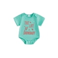 thumbnail image 1 of BemeyourBBs Toddler Baby Girl Boy Matching Outfit The Life Of A Showbaby Clothes Newborn Infant Bubble Romper Letter Star Print Short Sleeve Crewneck Bodysuit T Shirt Top Summer Clothhing, 1 of 9