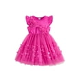 thumbnail image 1 of BemeyourBBs Toddler Baby Girl Formal Dress Toddler Wedding Guest Dress Girls Butterfly Tulle Tutu Dress Baby Girl Elegant Flutter Sleeve Birthday Party Princess Dresses 3 4 5 6 7 8 9 10 Years, 1 of 9
