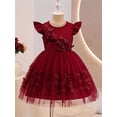 thumbnail image 1 of BemeyourBBs Toddler Baby Girl Formal Dress Toddler Wedding Guest Dress Girls Butterfly Tulle Tutu Dress Baby Girl Elegant Flutter Sleeve Birthday Party Princess Dresses 3 4 5 6 7 8 9 10 Years, 1 of 2