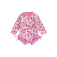 thumbnail image 1 of BemeyourBBs Toddler Baby Girl Turtle Swimsuit Infant Girl Bathing Suit One Piece Swimsuits Long Sleeve Rash Guard Swimwear Zipper Summer Beach Wear, 1 of 9