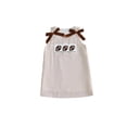 thumbnail image 1 of BemeyourBBs Toddler Baby Girls Football Outfit Baby Girl Fall Summer Tank Dress Overalls 12 18 24 Months 2 3 4 5 Years Sleeveless Rugby Embroidery A-line Striped Dress, 1 of 9