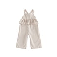 thumbnail image 1 of BemeyourBBs Toddler Baby Girls Striped Overall Romper Cute Infant Baby Girl Summer Clothes Stripe Print Sleeveless Ruffled Wide Legs Long Pants One Piece Jumpsuit, 1 of 9