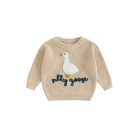 BemeyourBBs Toddler Baby Goose Sweater Crewneck Long Sleeve Pullover Knit Tops