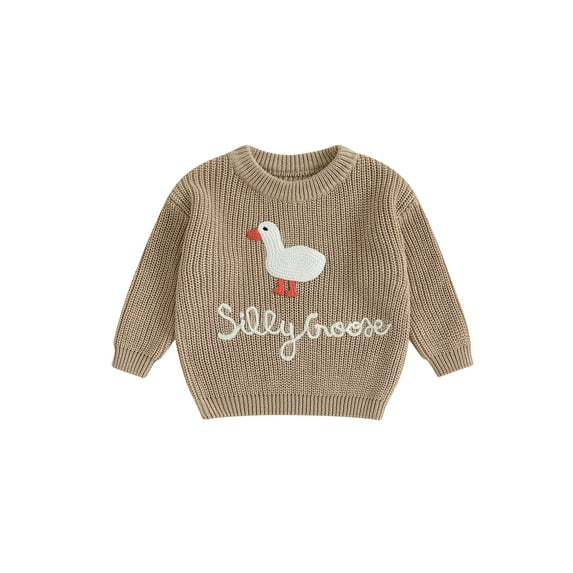 BemeyourBBs Toddler Baby Goose Sweater Crewneck Long Sleeve Pullover Knit Tops