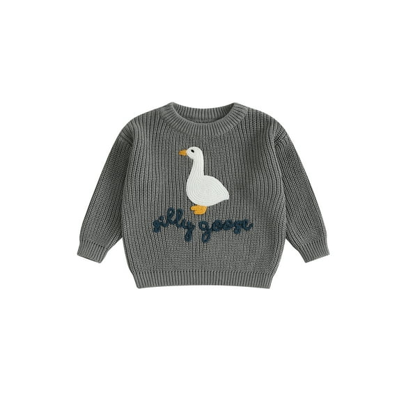 BemeyourBBs Toddler Baby Goose Sweater Crewneck Long Sleeve Pullover Knit Tops