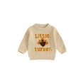 thumbnail image 1 of BemeyourBBs Toddler Baby Thanksgiving Sweater Turkey Letter Long Sleeve Knit Tops, 1 of 9