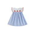 thumbnail image 1 of BemeyourBBs Toddler Girls Back to School Dress Apple Pattern Plaid Print Dress, 1 of 9