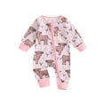 thumbnail image 1 of BemeyourBBs Western Baby Clothes Newborn Baby Boy Girl Cowboy Cowgirl Outfit Romper Cattle Print Long Sleeve Zip-up Full Length Jumpsuit Spring Fall Winter Clothes, 1 of 9