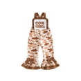 thumbnail image 1 of BemeyourBBs Western Toddler Baby Girls Cowgirl Outfit Flared Overalls Romper Letter Embroidery Camouflage Sleeveless Jumpsuit Suspender Pants Kids Toddler Girls Summer Clothes, 1 of 9