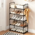 thumbnail image 1 of Bemico 5-Tier Metal Shoe Rack, Sturdy Tall Shoe Organizer Storage Large Shoe Shelf Standing Stackable Shoe Rack for Entryway Bedroom Living Room Closet, Cloakroom, Black Finish, 1 of 9