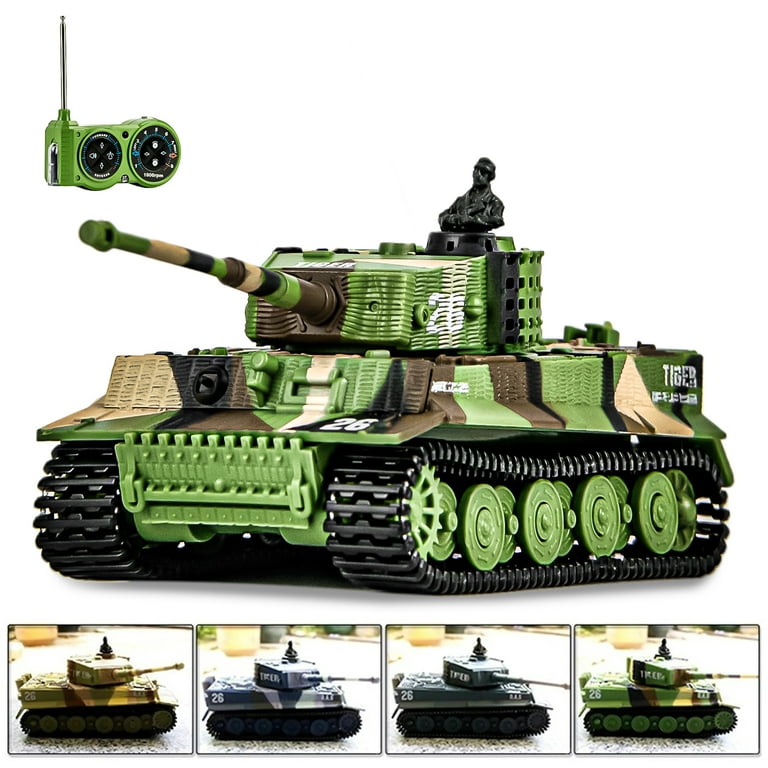 Bemico Mini RC Toys Tank 1:72 German Tiger with Sound Artillery Shoots  2.4Ghz Army Toys 