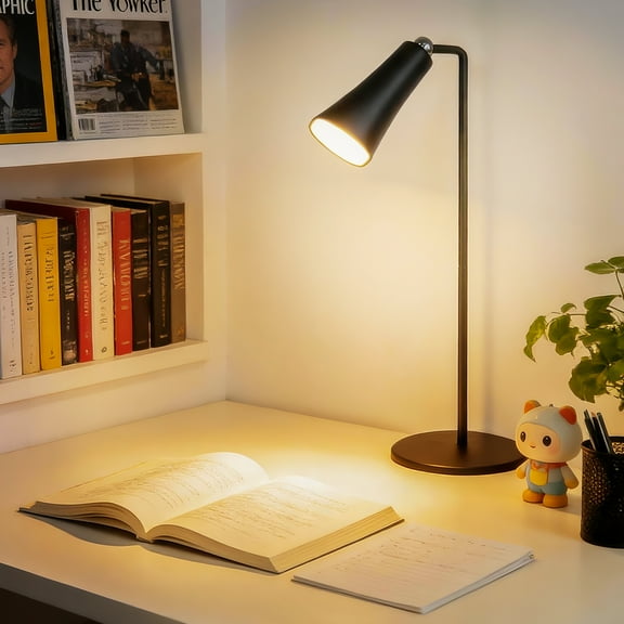 Bemico Rechargeable Led Desk Lamp 3 Color Modes 180 Flexible Magnetic Reading Light for Home Office Dormitory Bedroom - Black