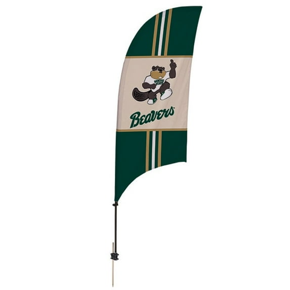 Bemidji State Beavers 7.5' Stripe Razor Feather Stake Flag