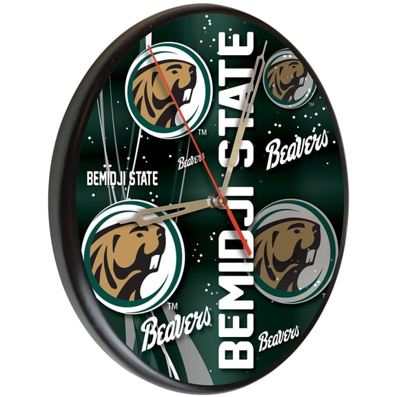 Bemidji State University 13" Solid Wood Clock