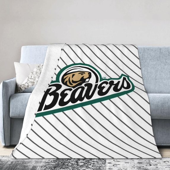 Bemidji State University Logo Fleece Blanket, Very Soft Microfiber Flannel Blanket for Couch Warm and Cozy for All Seasons